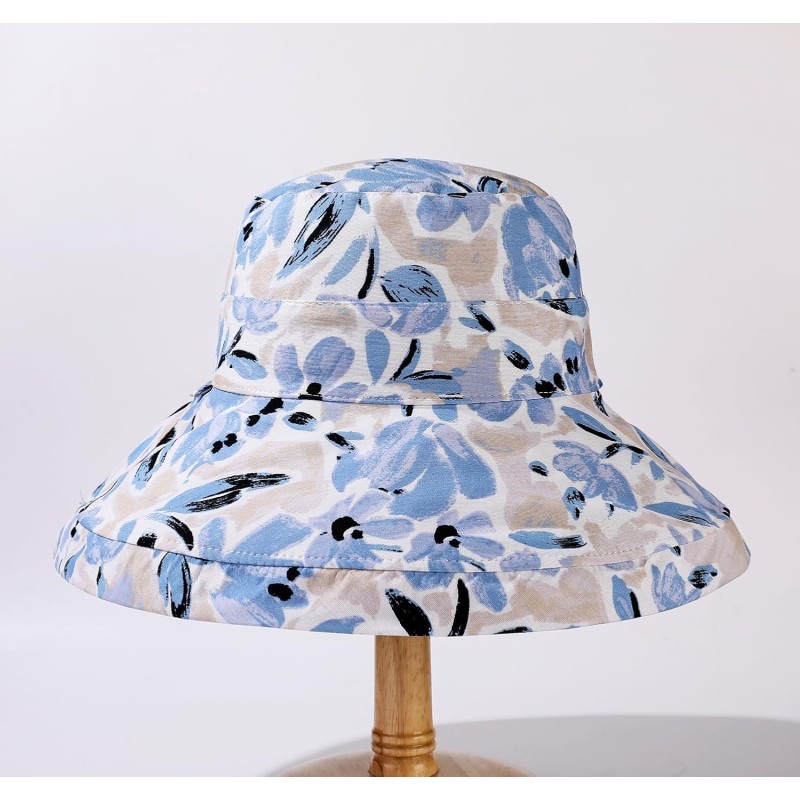 Women’s wide brim reversible sun hat with UV protection for summer outdoor activities