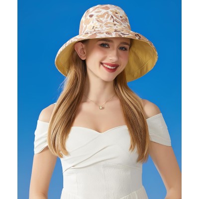 Women's wide brim sun hat with UV protection, reversible and packable for beach, fishing, hiking
