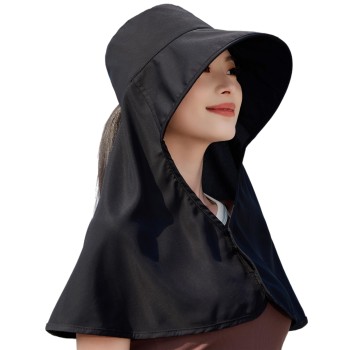 HUAMULAN Women Wide Brim Ponytail Sun Hat UV Protection Neck Flap Packable Summer Fishing Safari Hat