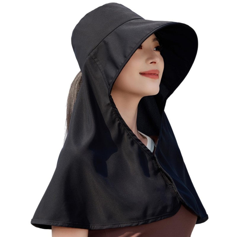 HUAMULAN Women Wide Brim Ponytail Sun Hat UV Protection HUAMULAN Women's Wide Brim Ponytail Sun Hat with UV Protection