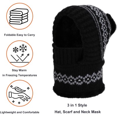 Women's 3-in-1 Fleece Lined Balaclava Ski Snow Hat Scarf Mask Women's 3-in-1 Fleece Lined Balaclava Ski Snow Hat Scarf Mask