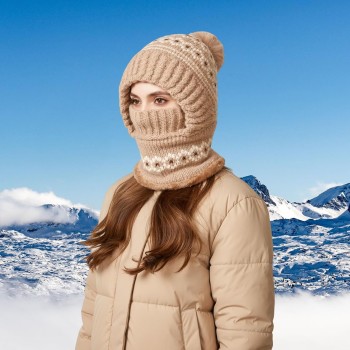Women’s Fleece Lined 3-in-1 Cold Weather Ski Balaclava Hat Khaki One Size Women’s Fleece Lined 3-in-1 Cold Weather Ski Balaclava Hat Khaki One Size