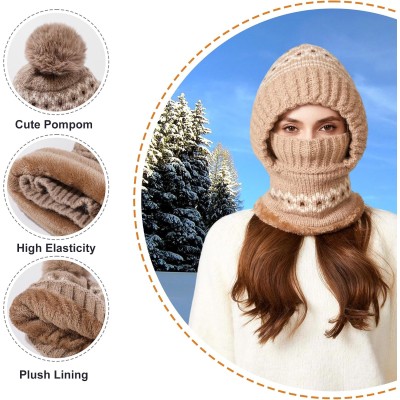 Women’s Fleece Lined 3-in-1 Cold Weather Ski Balaclava Hat Khaki One Size Women's Fleece Lined 3-in-1 Ski Balaclava Hat Khaki One Size