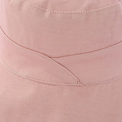 HUAMULAN Women's Pink Floral Reversible Bucket Hat with UV Protection