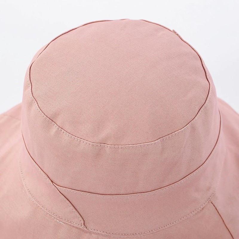 HUAMULAN Women's Pink Floral Reversible Bucket Hat with UV Protection