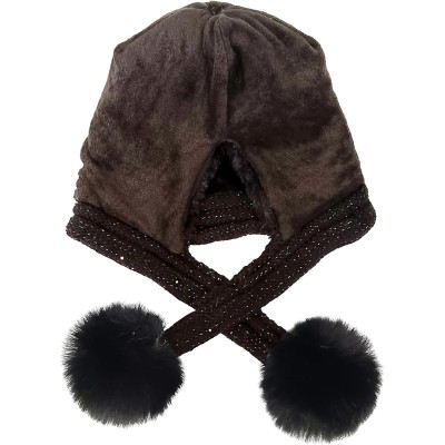 HUAMULAN Women's Sherpa Beanie Ski Snow Hat HUAMULAN Women's Winter Sherpa Beanie with Ear Flaps and Pom Poms