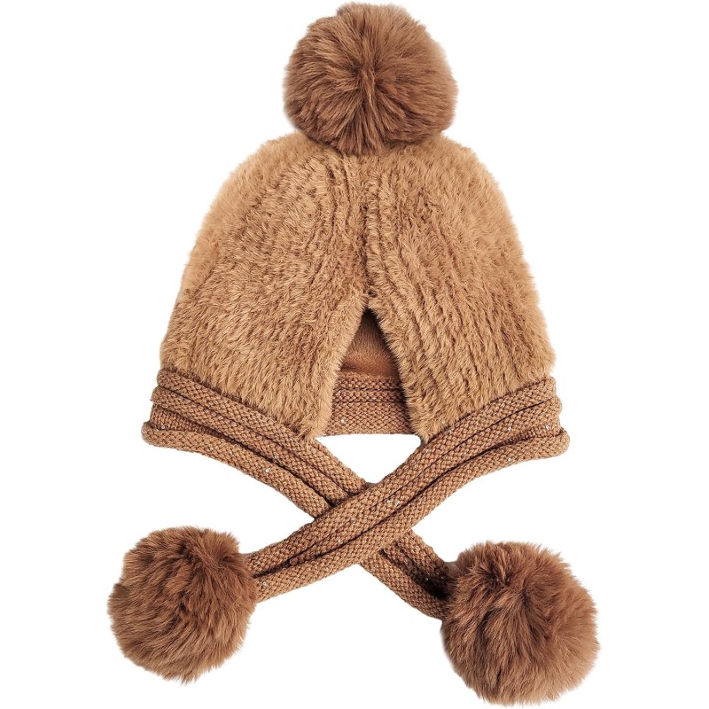 HUAMULAN Women's Winter Sherpa Beanie Ear Flap Hat HUAMULAN Women's Winter Sherpa Beanie with Ear Flaps and Pom Pom