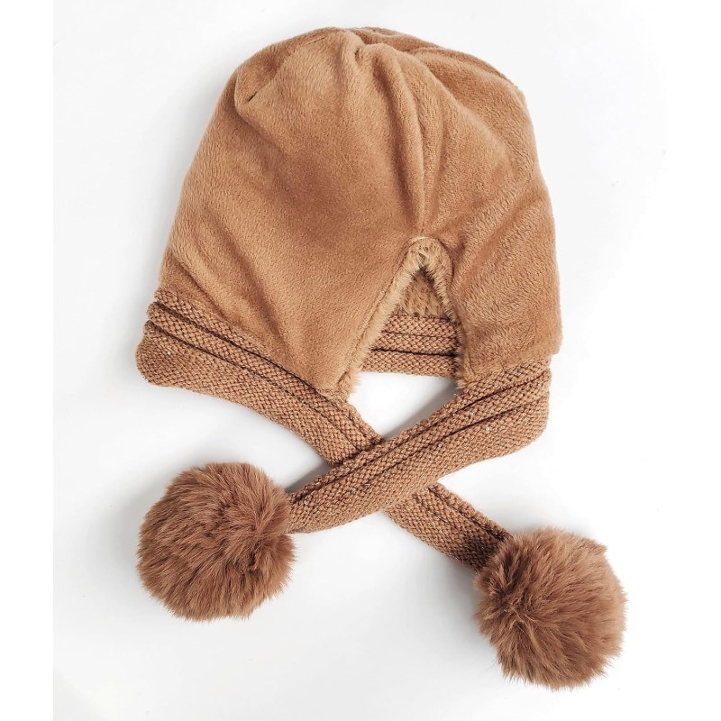 HUAMULAN Women's Winter Sherpa Beanie Ear Flap Hat HUAMULAN Women's Winter Sherpa Beanie with Ear Flaps and Pom Pom