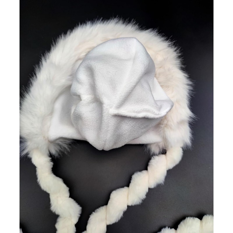 HUAMULAN Women’s White Sherpa Beanie – Ski Snow Hat HUAMULAN Women’s White Winter Sherpa Beanie with Ear Flaps and Pom Poms