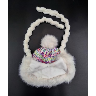HUAMULAN Women’s White Sherpa Beanie – Ski Snow Hat HUAMULAN Women’s White Winter Sherpa Beanie with Ear Flaps and Pom Poms