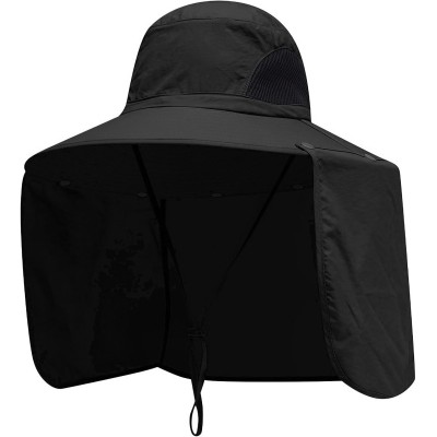 HUAMULAN UPF 50+ Sun Hat for Outdoor Adventures HUAMULAN UPF 50+ sun hat with wide brim and neck flap for hiking and fishing