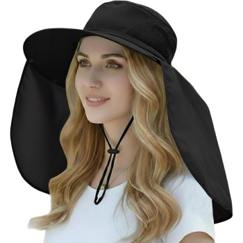 HUAMULAN UPF 50+ Sun Hat for Men Women Wide Brim Neck Flap Quick Dry Hiking Fishing Safari Hat HUAMULAN UPF 50+ Sun Hat for Men Women Wide Brim Neck Flap Quick Dry Hiking Fishing Safari Hat