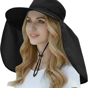 HUAMULAN UPF 50+ Sun Hat for Men Women Wide Brim Neck Flap Quick Dry Hiking Fishing Safari Hat HUAMULAN UPF 50+ Sun Hat for Men Women Wide Brim Neck Flap Quick Dry Hiking Fishing Safari Hat