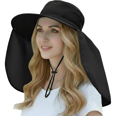 HUAMULAN UPF 50+ Sun Hat for Outdoor Adventures HUAMULAN UPF 50+ sun hat with wide brim and neck flap for hiking and fishing