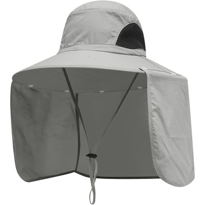 HUAMULAN UPF 50+ Sun Hat for Outdoor Use HUAMULAN UPF 50+ sun hat with large brim and neck flap