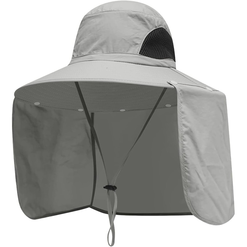 HUAMULAN UPF 50+ Sun Hat for Outdoor Use HUAMULAN UPF 50+ sun hat with large brim and neck flap