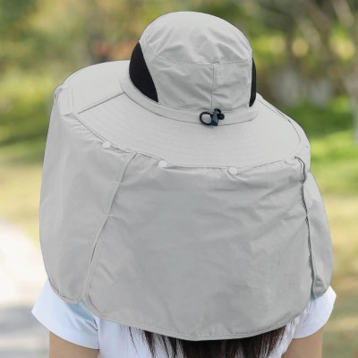 HUAMULAN UPF 50+ Sun Hat for Outdoor Use HUAMULAN UPF 50+ sun hat with large brim and neck flap