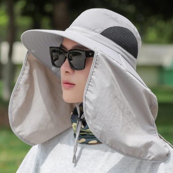 HUAMULAN UPF 50+ Sun Hat for Men Women Large Brim Neck Flap Quick Dry Hiking Fishing Safari Hat HUAMULAN UPF 50+ Sun Hat for Men Women Large Brim Neck Flap Quick Dry Hiking Fishing Safari Hat
