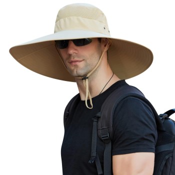 UV Protection Wide Brim Sun Hat – Adjustable, Breathable & Water-Resistant for Men & Women
