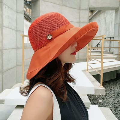 Women's wide brim sun hat with UV protection, breathable mesh, and chin strap for beach and hiking