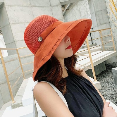 Women's wide brim sun hat with UV protection, breathable mesh, and chin strap for beach and hiking