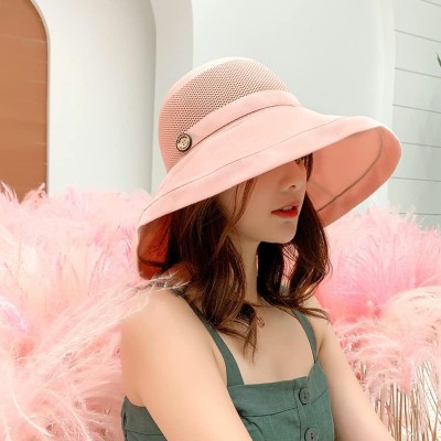 Women's wide brim sun hat with UV protection, mesh wired edge, and chin strap for beach and fishing
