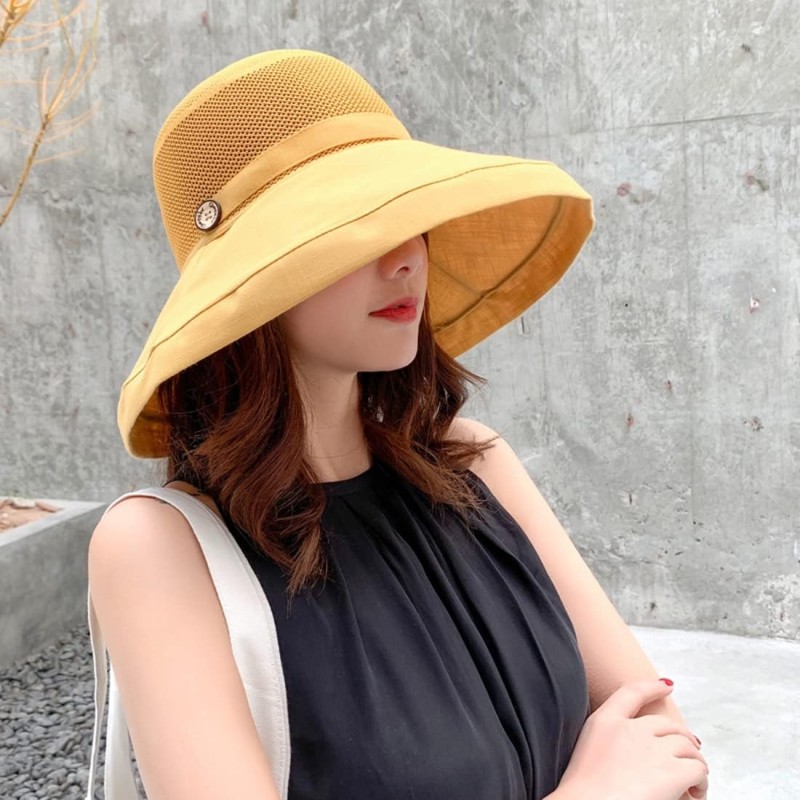 Women's wide brim sun hat with UV protection and chin strap for beach, hiking, fishing