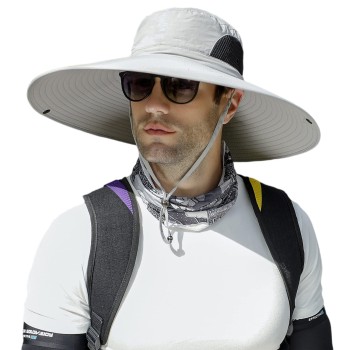 6-Inch Wide Brim Sun Protection Hat – Unisex Bucket Hat for Hiking, Beach, Fishing & Outdoor Activities