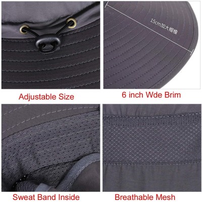 HUAMULAN 6 inch wide brim unisex army green bucket hat for outdoor activities
