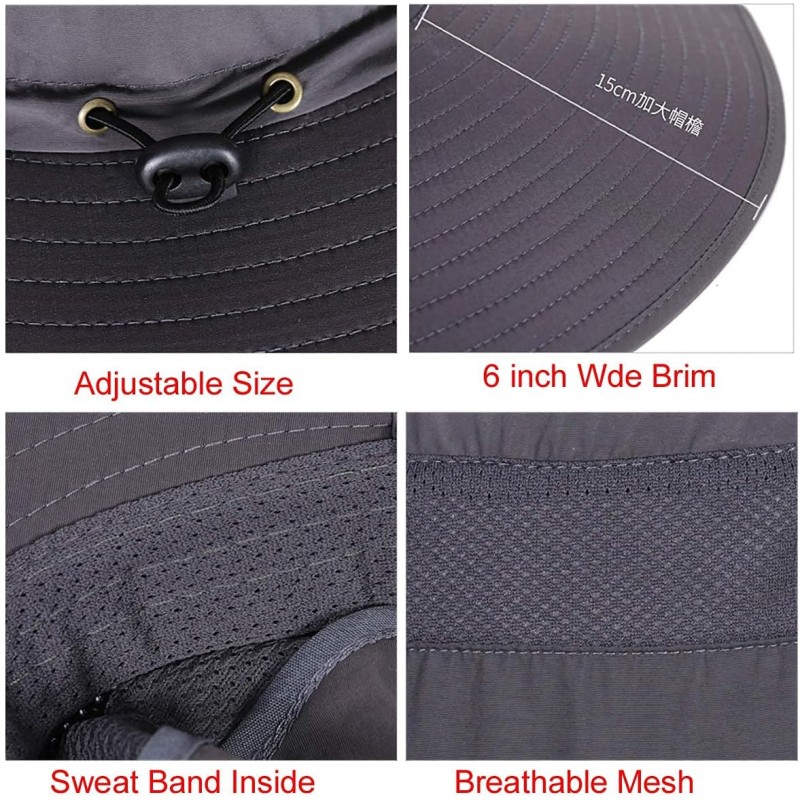 HUAMULAN 6 inch wide brim unisex army green bucket hat for outdoor activities