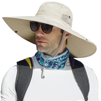 6-Inch Wide Brim Sun Hat – Unisex Bucket Hat for Hiking, Fishing & Outdoor Adventures