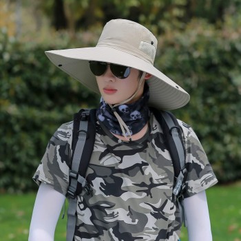 6-Inch Wide Brim Sun Hat – Unisex Bucket Hat for Hiking, Fishing & Outdoor Adventures