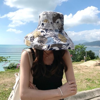 HUAMULAN Women's Wide Brim Summer Sun Hat Reversible Foldable UV Protection Wired Edge Beach Fishing Travel