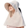 HUAMULAN Women's Wide Brim Sun Hat with Neck Flap – UPF 50+ UV Protection, Packable Safari & Fishing Visor
