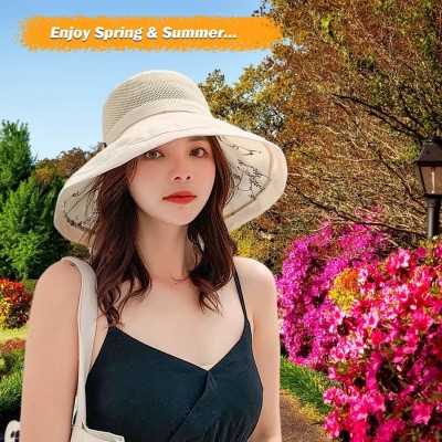 Women's Wide Brim Sun Hat – UPF 50+ Mesh Crown and Adjustable Chin Strap Women wearing wide brim sun hat with mesh crown and chin strap outdoors