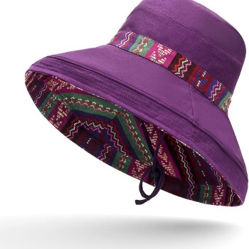 Women's Wide Brim Bohemian Sun Hat with UV Protection & Chin Strap Women's Wide Brim Bohemian Sun Hat with UV Protection & Chin Strap