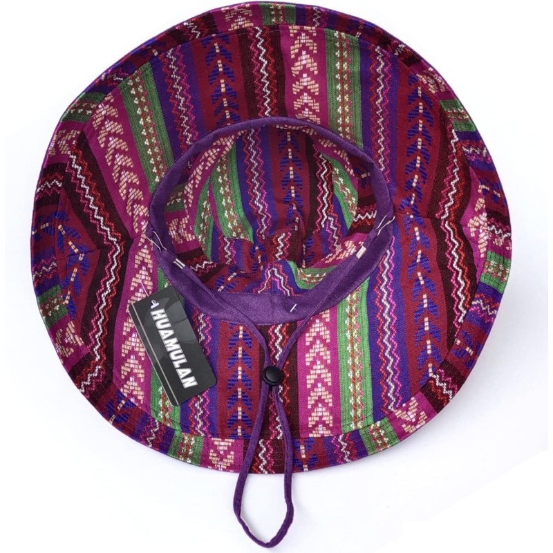 Women's Wide Brim Bohemian Sun Hat - UV Protection & Chin Strap Women's wide brim bohemian sun hat with UV protection and chin strap on a sunny beach
