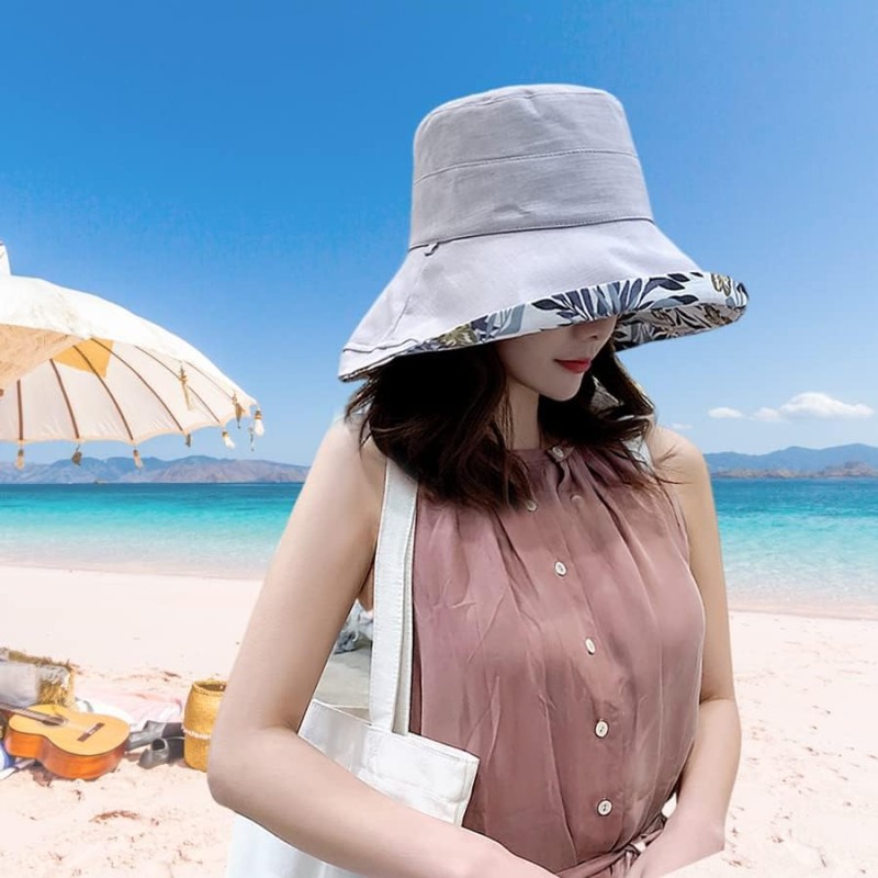 Reversible Wide Brim Sun Hat - UPF 50+ Women's reversible wide brim sun hat with UPF 50+ and adjustable chin strap