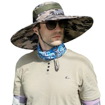6-Inch Wide Brim Sun Hat – Unisex Bucket Hat for Hiking, Fishing, & Outdoor Adventures