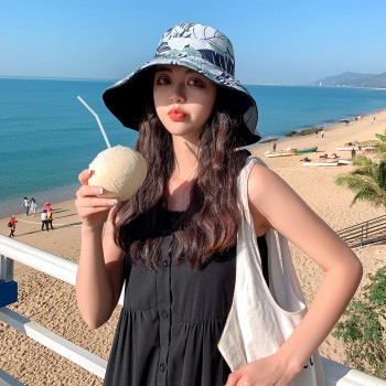 Women's Reversible Wide Brim Sun Hat – UV Protection, Foldable & Shapable Beach Hat