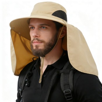 UPF 50+ Sun Hat with Neck Flap – Lightweight, Quick-Dry & Adjustable for Hiking, Fishing & Outdoor Adventures