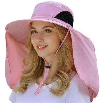Women's Large Brim Sun Hat with Neck Flap – UPF 50+ Quick Dry Fishing & Safari Hat