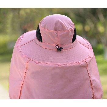 Women's Large Brim Sun Hat with Neck Flap – UPF 50+ Quick Dry Fishing & Safari Hat