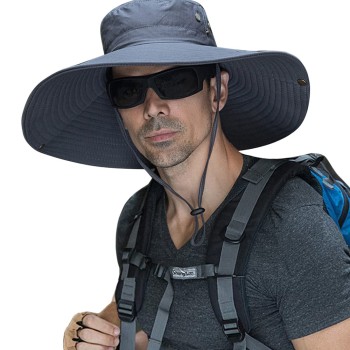 6 inch Super Wide Brim Sun Hat – UPF Protection for Men & Women, Foldable Outdoor Bucket Hat for Fishing, Hiking & Gardening