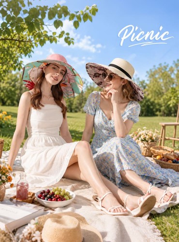 summer hat for picnic park party