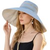 Women's 2-in-1 Wide Brim Sun Hat with Detachable Crown, UV Protection Bucket Hat for Hiking & Garden